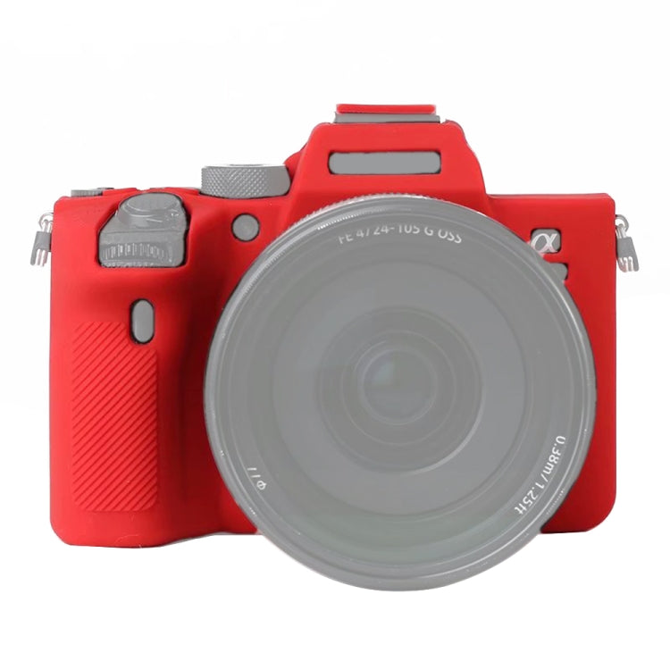 Red Soft Silicone Protective Case for Sony A7R4