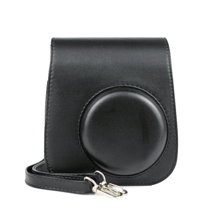 Black Leather Camera Case with Strap for FUJIFILM Instax mini 11 - Full Body Coverage