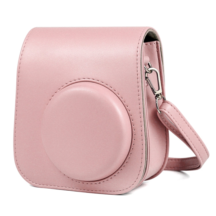 FUJIFILM Instax mini 11 Pink Leather Camera Case with Adjustable Shoulder Strap