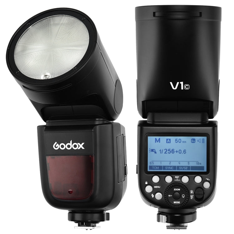 Godox V1C Round Head TTL Flash Speedlite for Canon - Black with Advanced Lithium-Ion Polymer Battery
