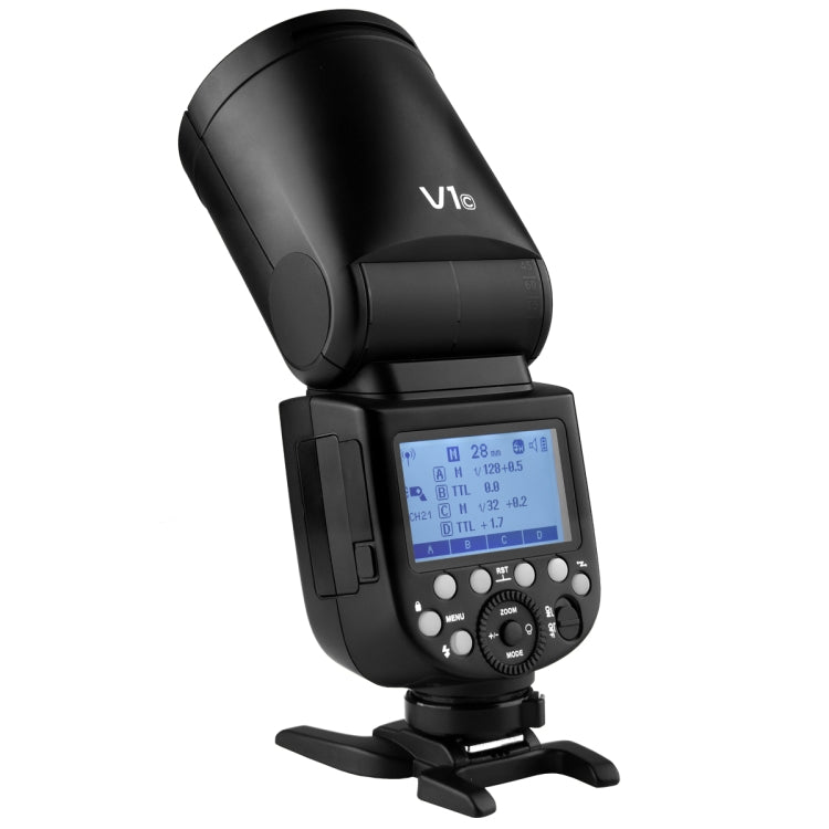 Godox V1C Round Head TTL Flash Speedlite for Canon - Black with Advanced Lithium-Ion Polymer Battery