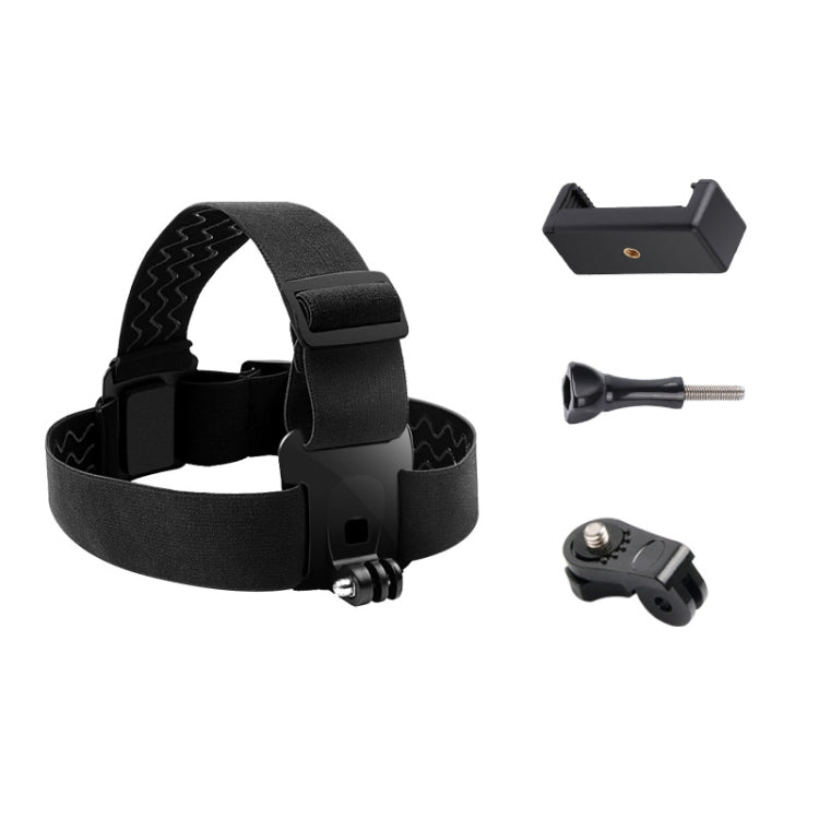 Adjustable Head Strap for GoPro and Action Cameras with Phone Clamp