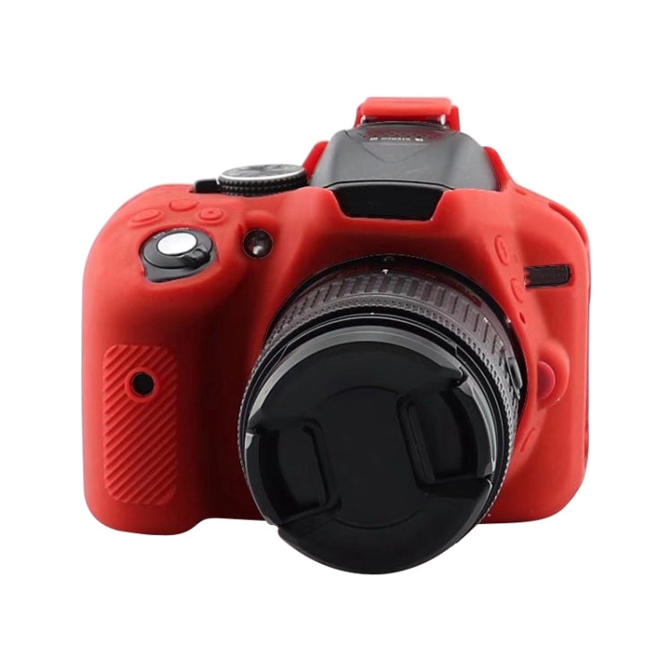 Red Soft Silicone Protective Case for Nikon D5300 Camera
