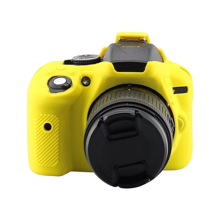 Yellow Soft Silicone Protective Case for Nikon D5300 Camera with Anti-Scratch and Anti-Vibration Features