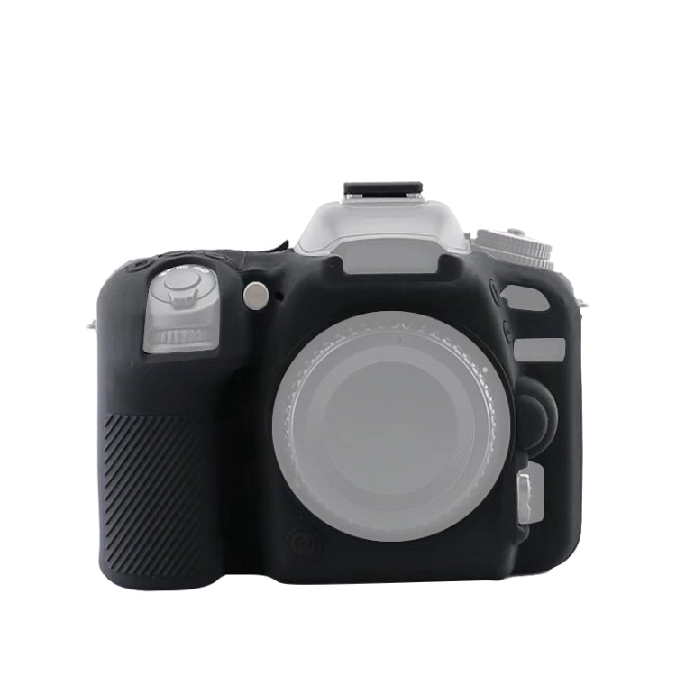 Black Soft Silicone Protective Case for Nikon D7500 Camera