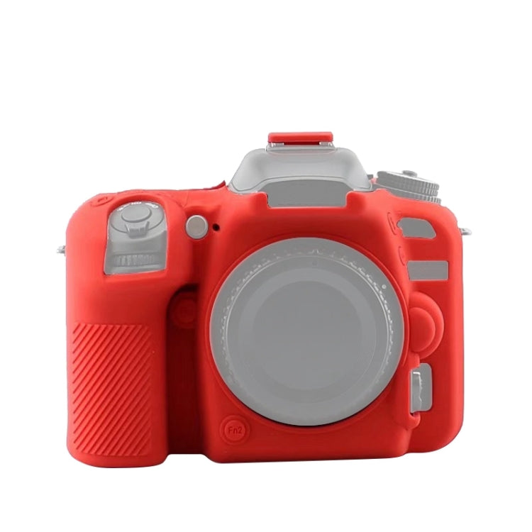Red Soft Silicone Protective Case for Nikon D7500 Camera