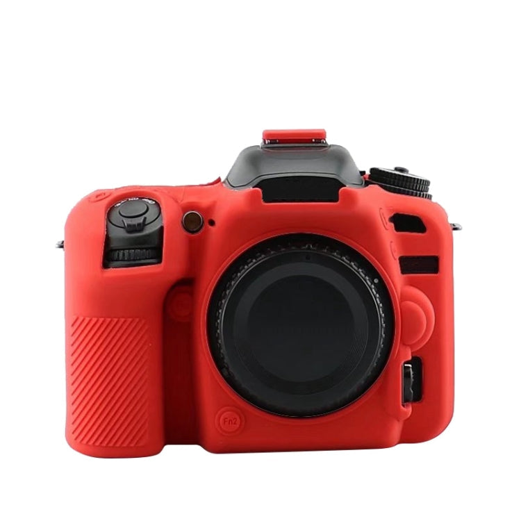 Red Soft Silicone Protective Case for Nikon D7500 Camera
