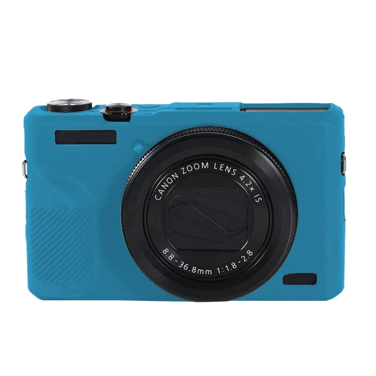Blue Soft Silicone Protective Case for Canon PowerShot G7 X Mark III