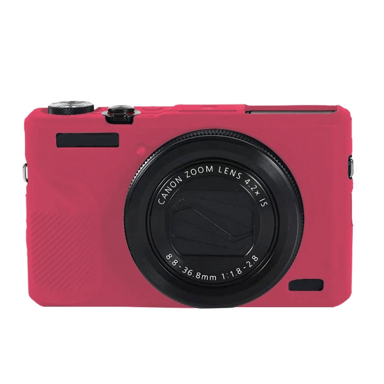 Rose Red Soft Silicone Protective Case for Canon PowerShot G7 X Mark III