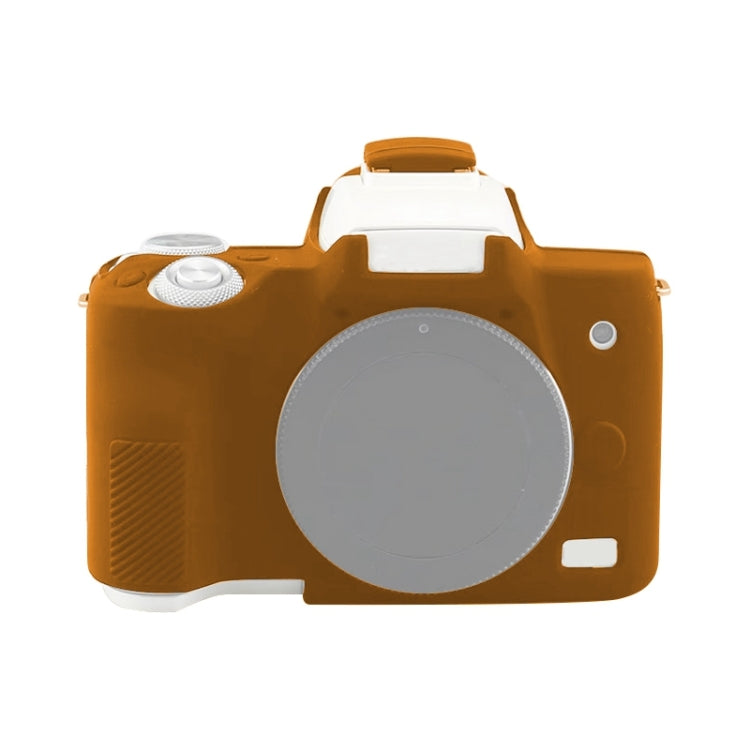Soft Silicone Protective Case for Canon EOS M50 Mark II / M50 II (Coffee)