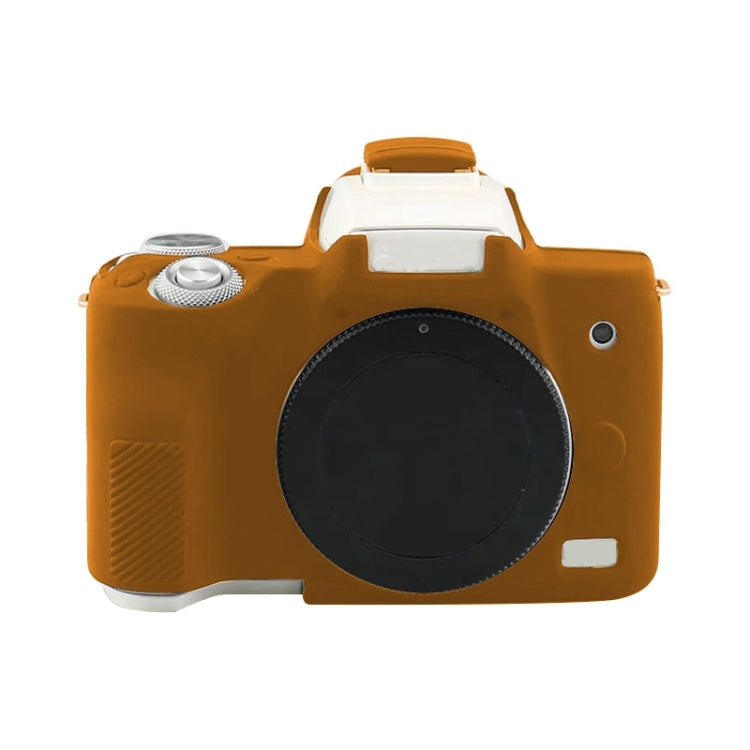 Soft Silicone Protective Case for Canon EOS M50 Mark II / M50 II (Coffee)