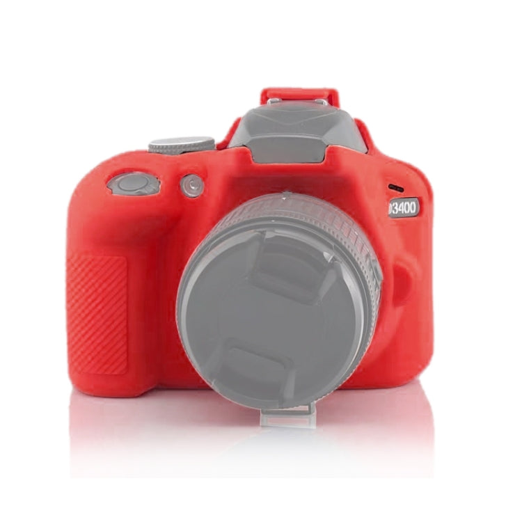 Silicone Camera Case for Nikon D3400 / D3300 - Red