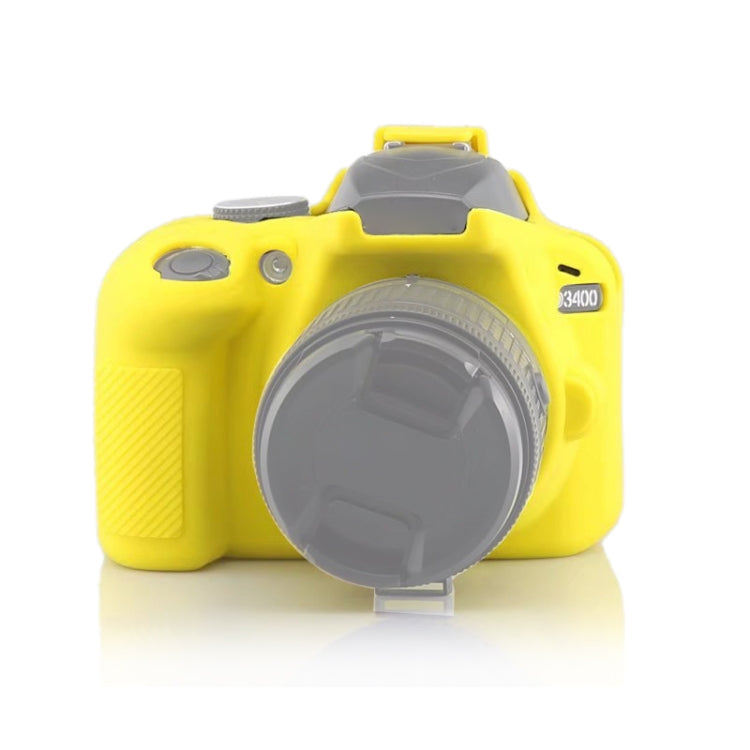 Yellow Soft Silicone Protective Case for Nikon D3400 / D3300 Camera