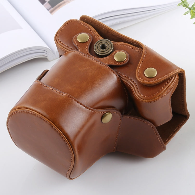 FUJIFILM X-T3 Camera Leather Case Bag with Strap (Brown)