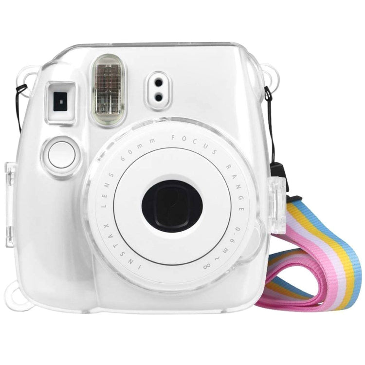 Crystal Clear Protective Case with Adjustable Strap for FUJIFILM instax mini 9 / mini 8+ / mini 8