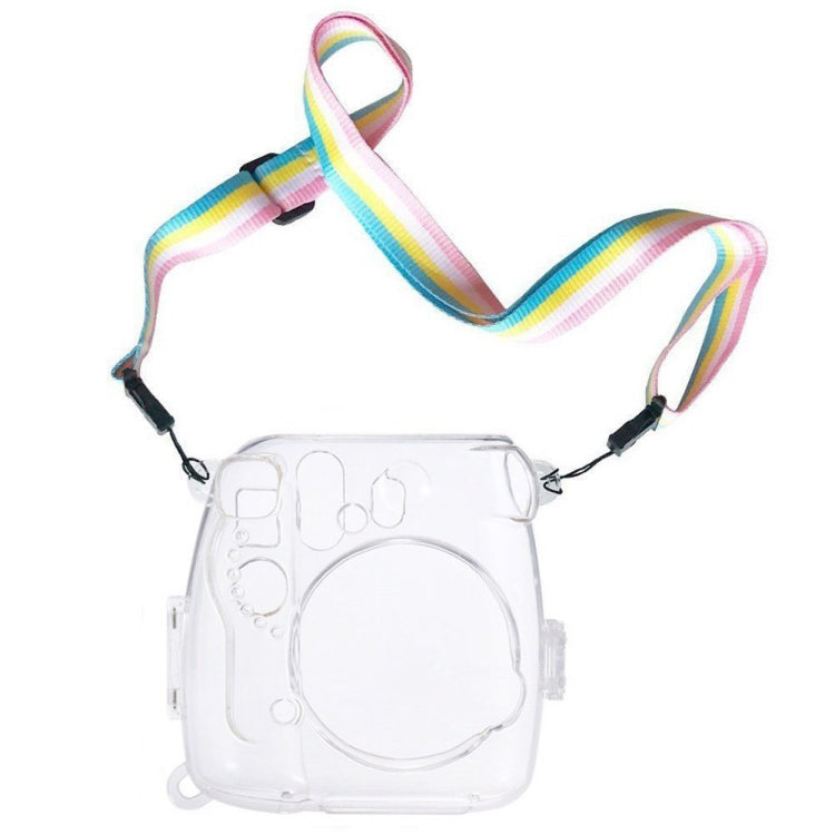 Crystal Clear Protective Case with Adjustable Strap for FUJIFILM instax mini 9 / mini 8+ / mini 8