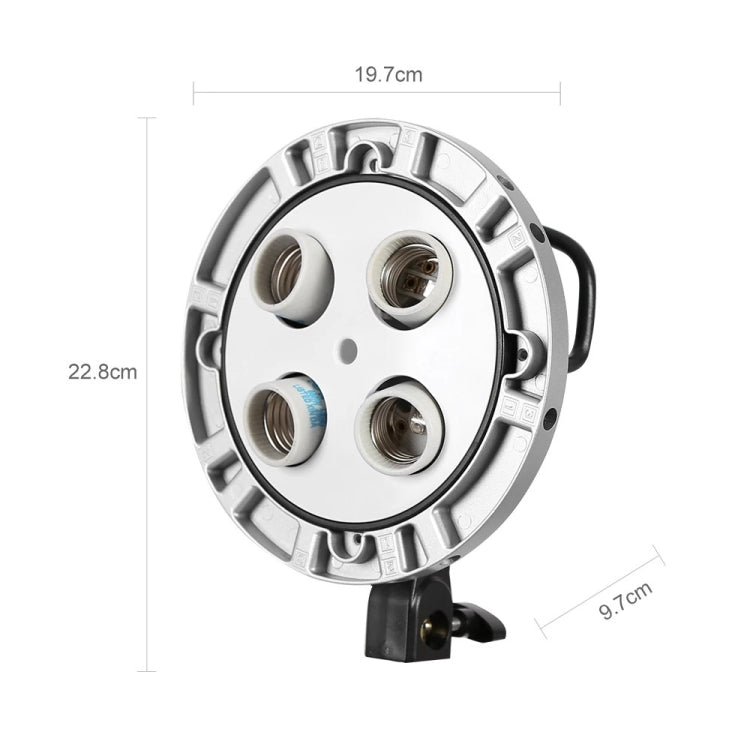 Godox TL-4 4 in 1 E27 Socket Tricolor Bulb Light Lamp Head Mount(AU Plug)