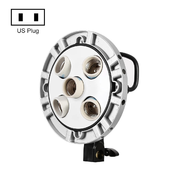 Godox TL-5 5 in 1 E27 Socket Tricolor Bulb Light Lamp Head Mount with US Plug