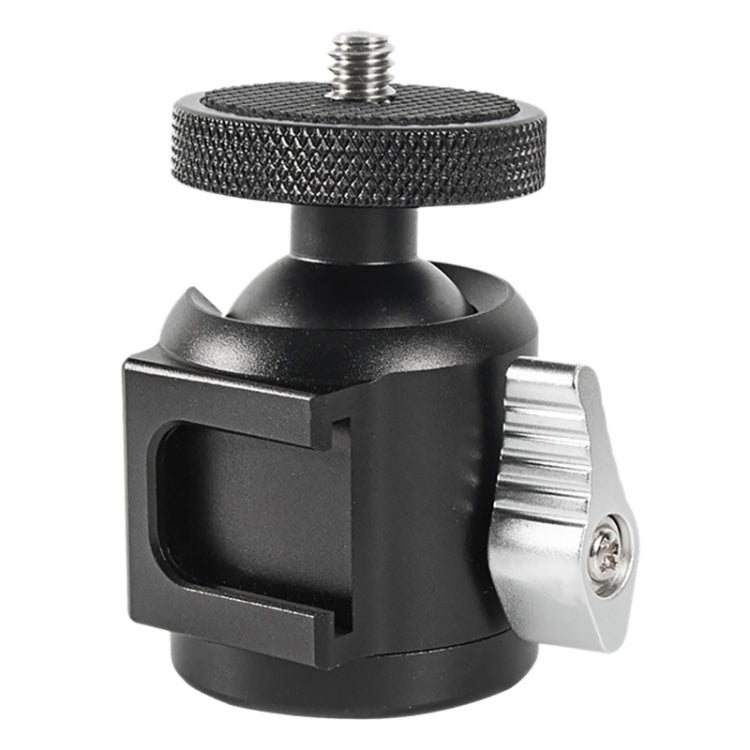 Aluminum Alloy Cold Shoe Tripod Adapter Ball Head (Black)