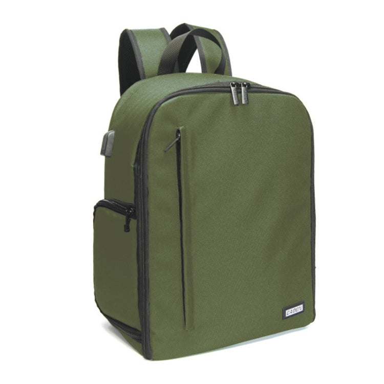 Army Green Nylon Photography Backpack with Waterproof and Reinforced Design