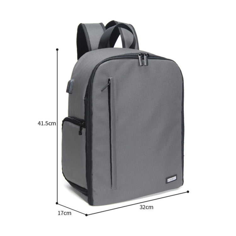 CADeN SLR Camera Shoulder Digital Camera Bag Outdoor Nylon Photography Backpack, Large Size (Grey)