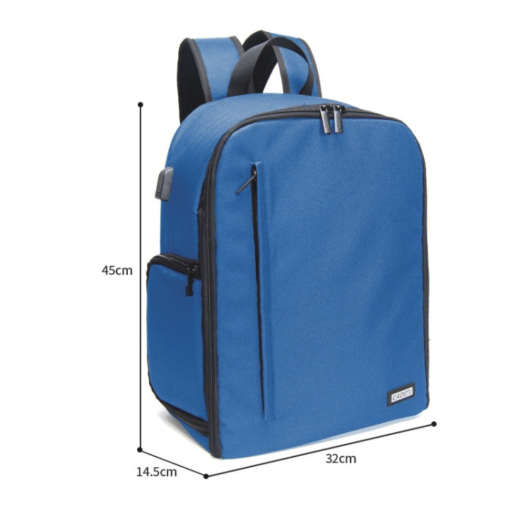 CADeN SLR Camera Shoulder Digital Camera Bag Outdoor Photography Backpack, Large Size (Blue)