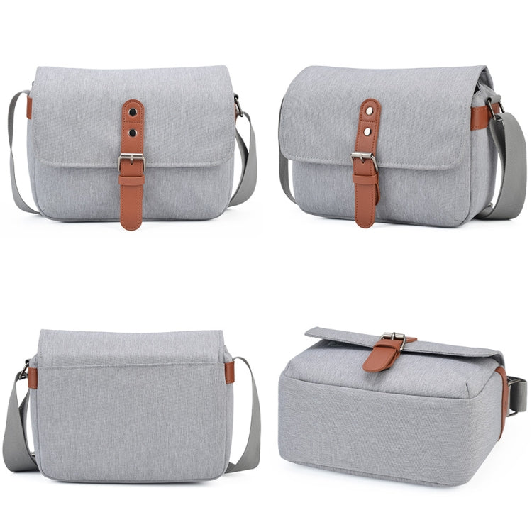 CADeN D26 SLR Camera Waterproof Sling Shoulder Bag (Grey, 23 x 10 x 18cm)