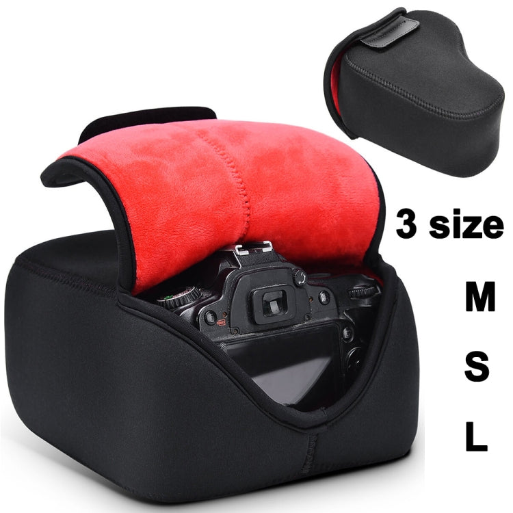 CADeN H6 Neoprene Camera Bag Case, Size: 15.5 x 9.5 x 20cm (Black Red)
