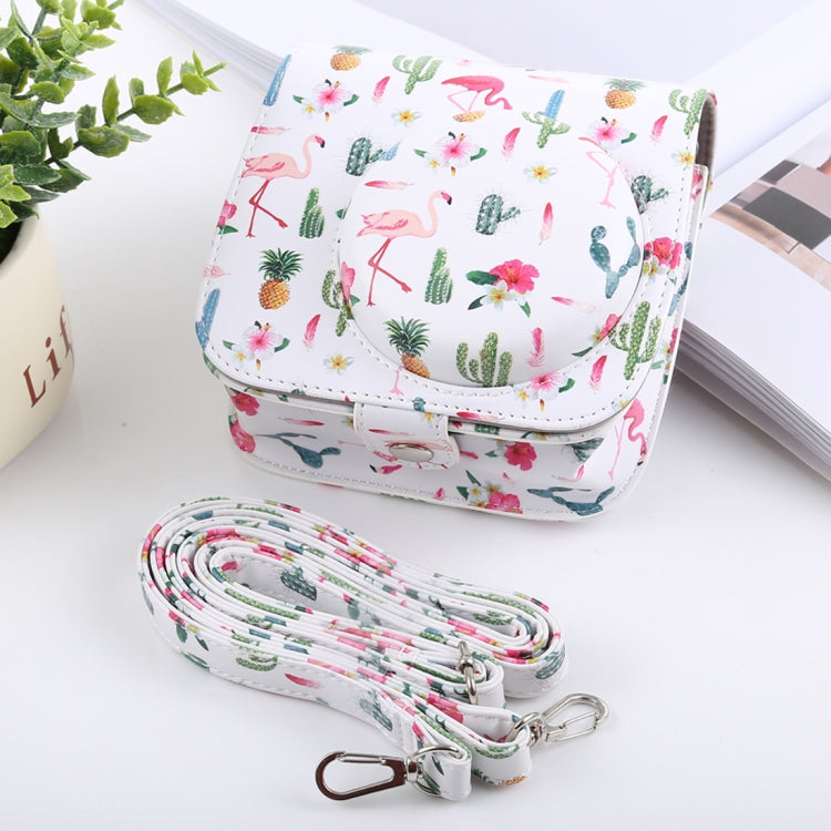 Camera PU Leather Case Bag with Cactus Flamingo Pattern for FUJIFILM instax mini 9 / mini 8+ / mini 8