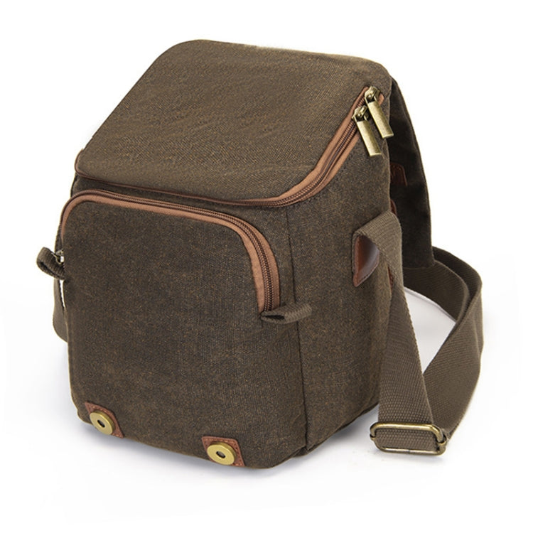 Retro Large Waterproof Photography Shoulder Bag in Coffee