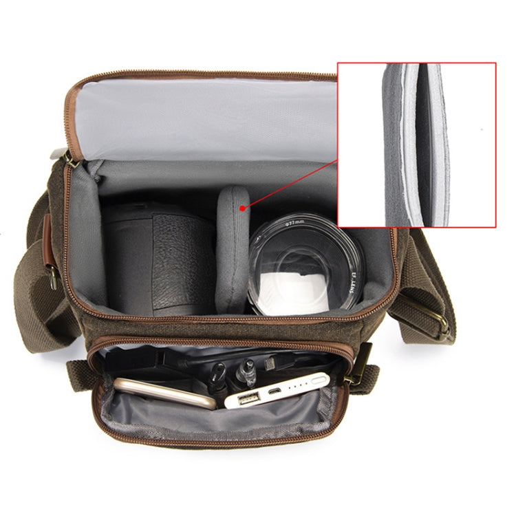 Retro Large Waterproof Photography Shoulder Bag in Coffee
