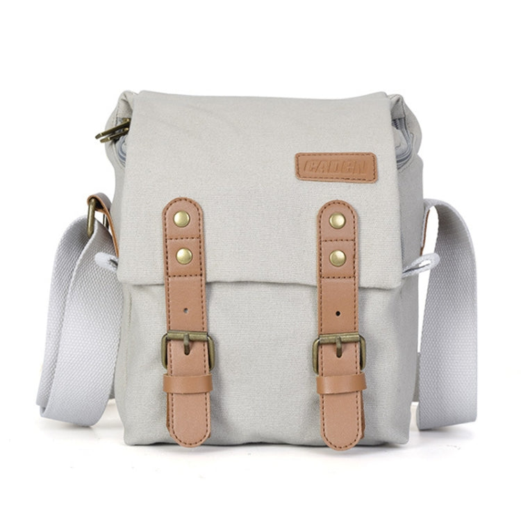 CADEN N1 Retro Canvas Camera Bag (Beige White)