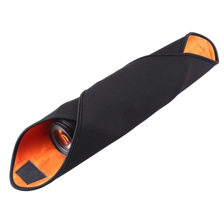 Orange Neoprene Camera and Lens Bag with Super Soft Flannel Lining