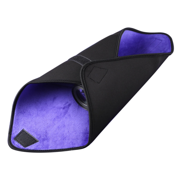 Purple Neoprene Camera Lens Bag with Super Soft Flannel Lining, 45x45cm