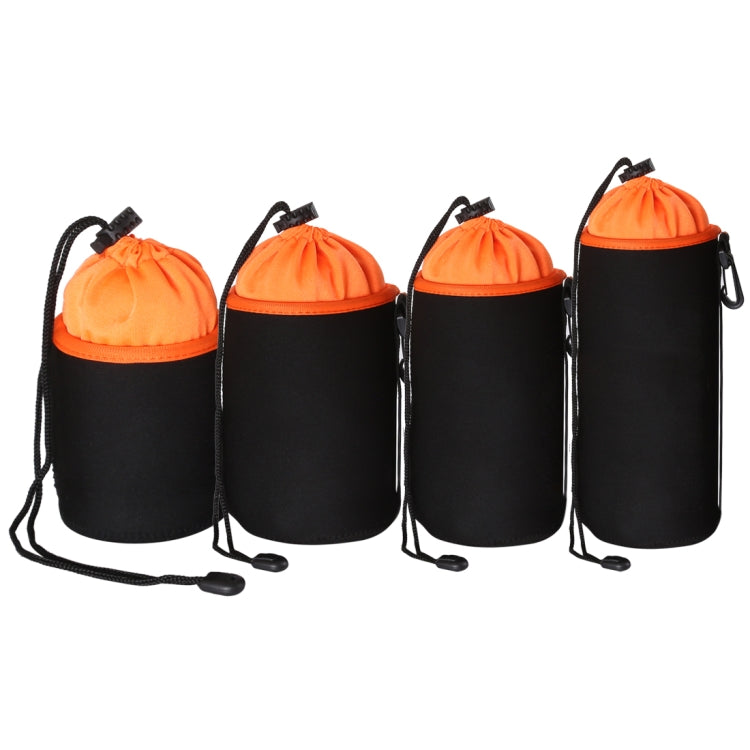 4 in 1 Waterproof Protective Camera Lens Bag - Orange