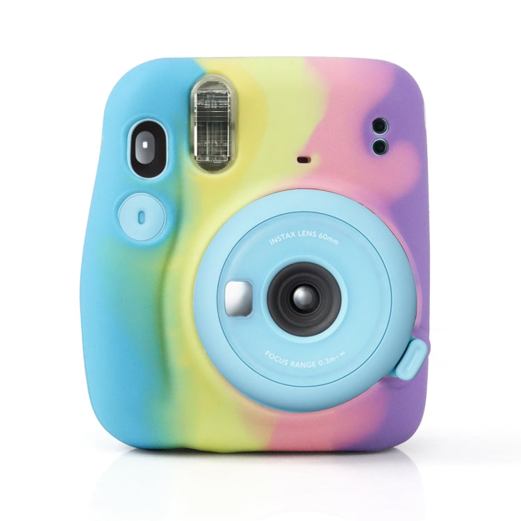 Rainbow Soft Silicone Protective Case for Fujifilm Instax mini 11 (Dark Blue) - Enhanced Protection and Functionality