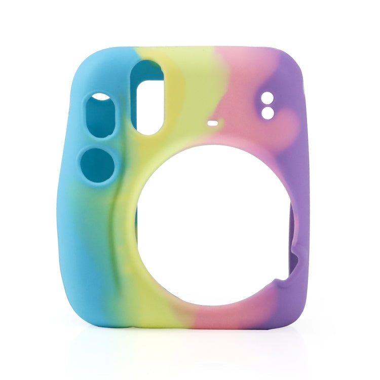 Rainbow Soft Silicone Protective Case for Fujifilm Instax mini 11 (Dark Blue) - Enhanced Protection and Functionality