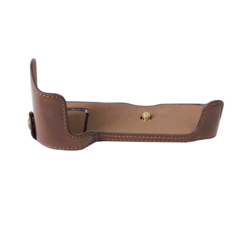 Nikon D5500/D5600 PU Leather Half Case Base (Coffee, 1/4 inch Thread)