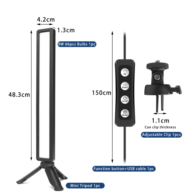 LUXCeO WS66 USB LED Video Conference Light with Adjustable Color Temperature and Brightness