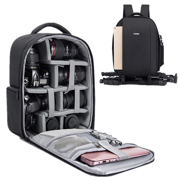 CADeN Black Multifunctional Camera Backpack with Professional Design