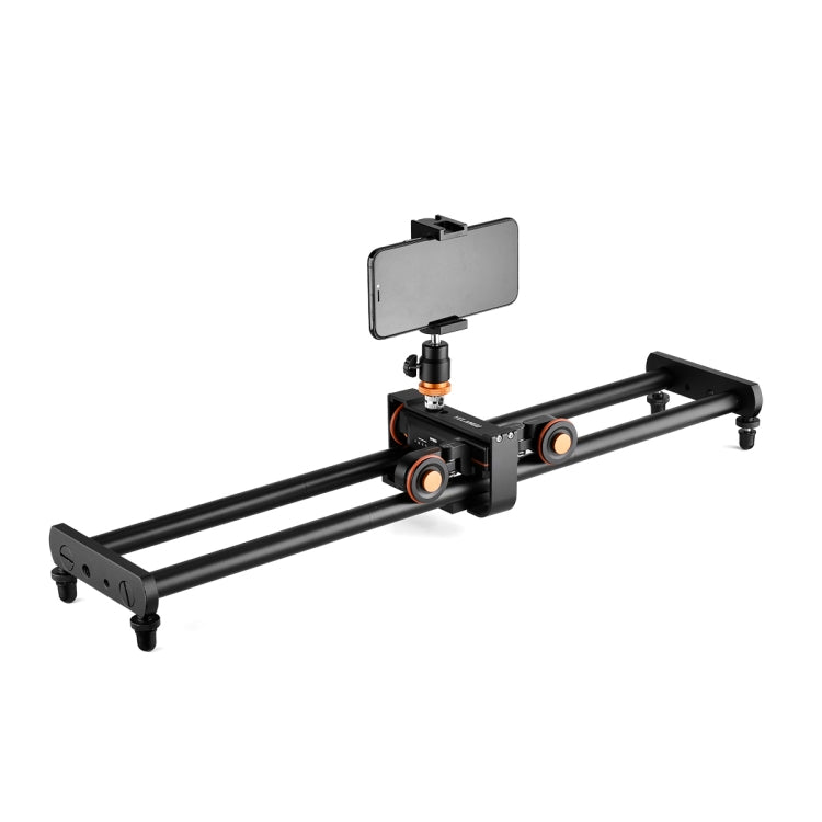 YELANGU L60E 60cm Slide Rail Track and L4 3-Wheel Video Dolly with PC142 Phone Clamp & Ballhead