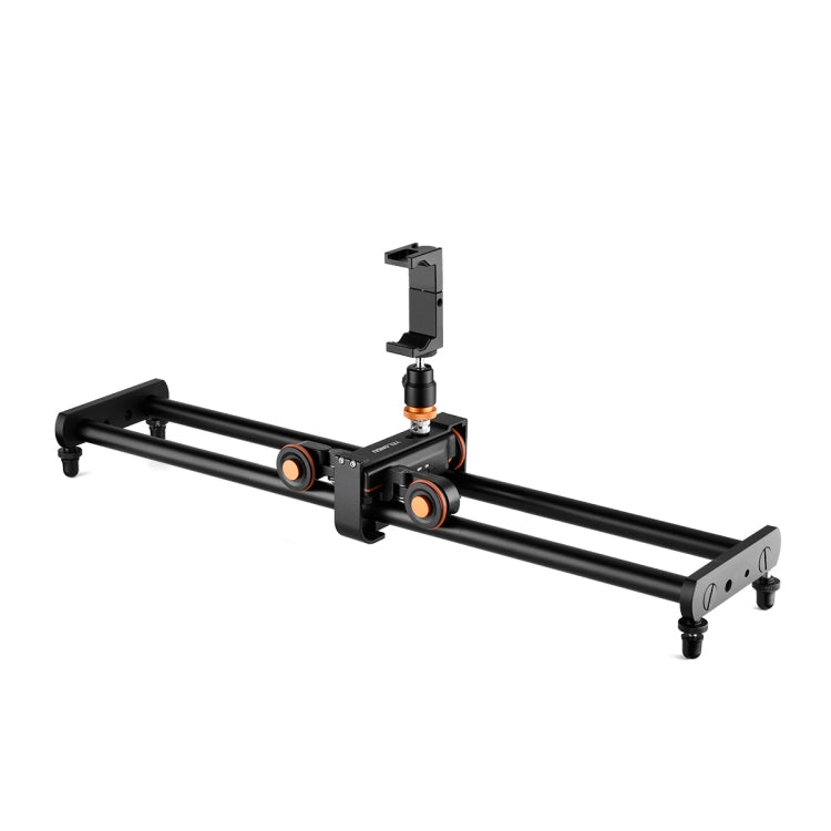 YELANGU L60E 60cm Slide Rail Track and L4 3-Wheel Video Dolly with PC142 Phone Clamp & Ballhead