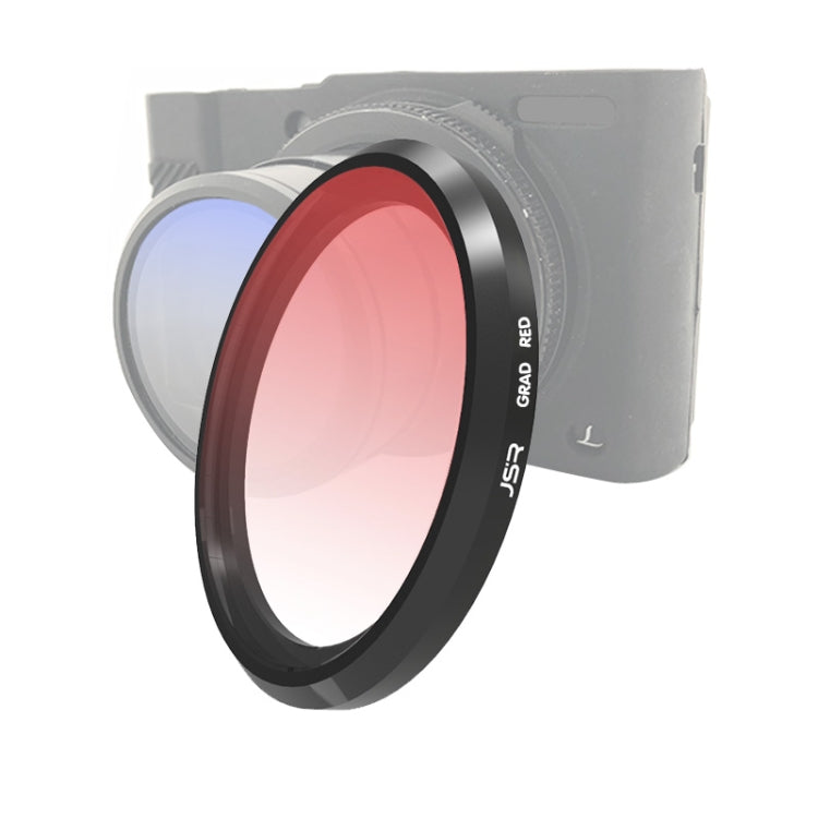 JSR Gradient Colored Lens Filter for Panasonic LUMIX LX10 (Red Gradient)