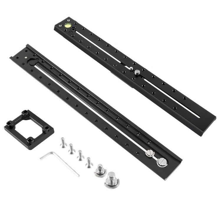 BEXIN VR-380L Extended Quick Release Plate for Manfrotto / Sachtler - Aluminum Alloy, 380mm Length (Black)
