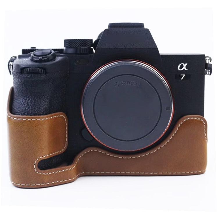 PU Leather Half Case Base for Sony A7 IV Camera