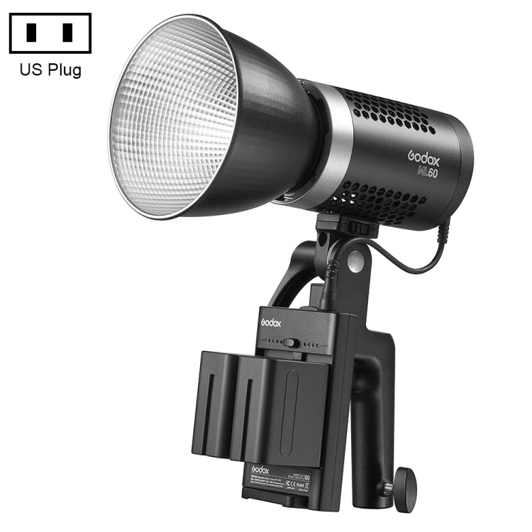 Godox ML60 60W LED Video Studio Light with 5600K Color Temperature and Dimming Options (US Plug)
