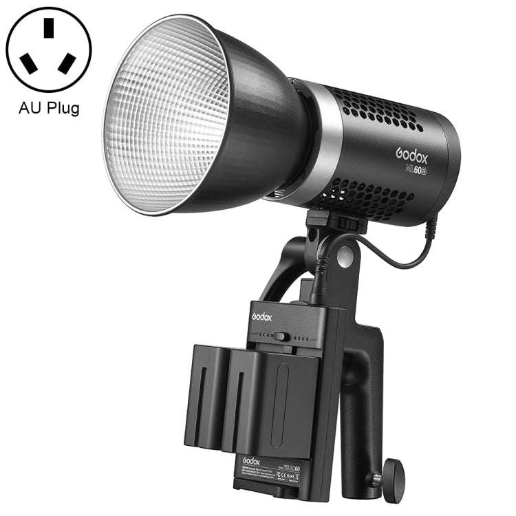 Godox ML60BI 60W LED Light with Color Temperature Adjustment and High CRI/TLCI Rating (AU Plug)