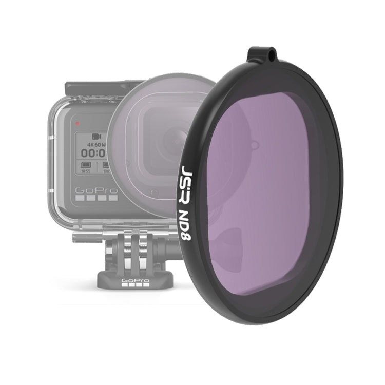 JSR Round Housing ND8 Lens Filter for GoPro HERO8 Black with Enhanced Durability and Controlled Lighting