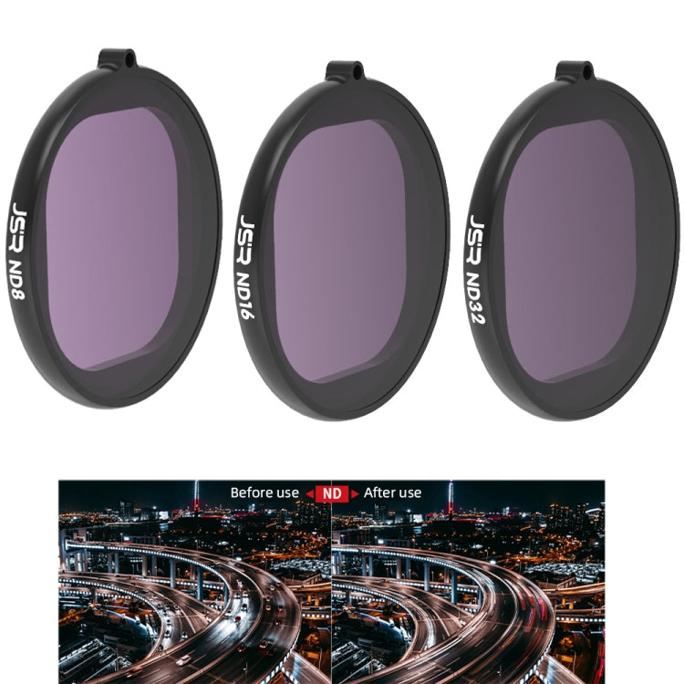 JSR Round Housing 3-in-1 ND8+ND16+ND32 Lens Filter for GoPro HERO8 Black