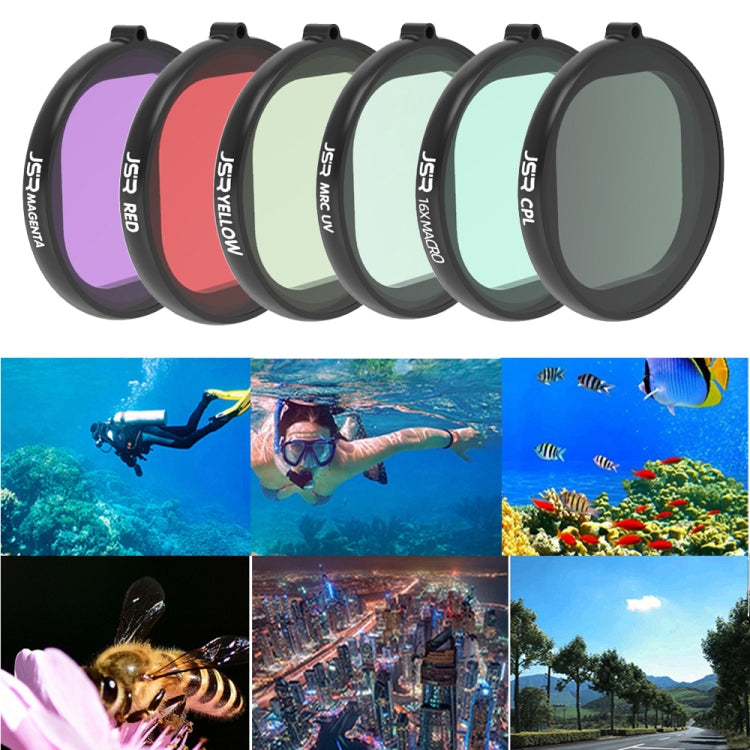 6 in 1 Lens Filter for GoPro HERO8 Black - Diving and Scenic Filters